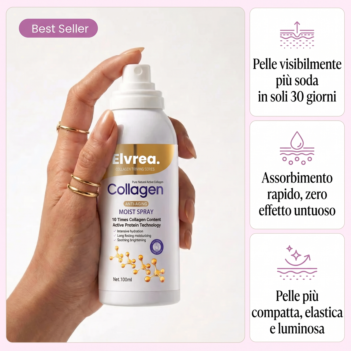 Spray rassodante al collagene