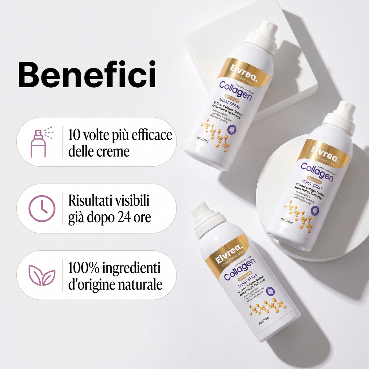 Spray rassodante al collagene